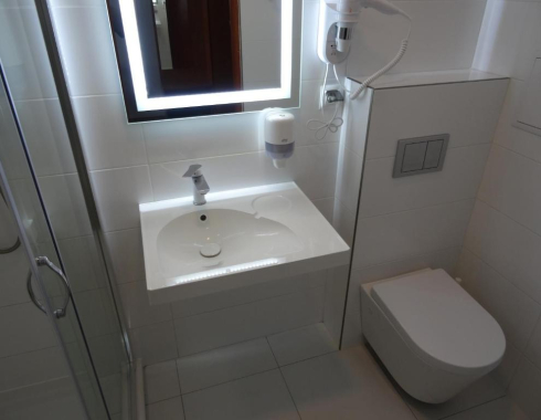 Pokój Dwuosobowy typu Deluxe (2 osoby dorosłe + 2 dzieci) Łazienka i toaleta